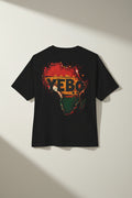 Africa Map Graphic Tee — YEBO® Rasta Colors Oversized T-Shirt