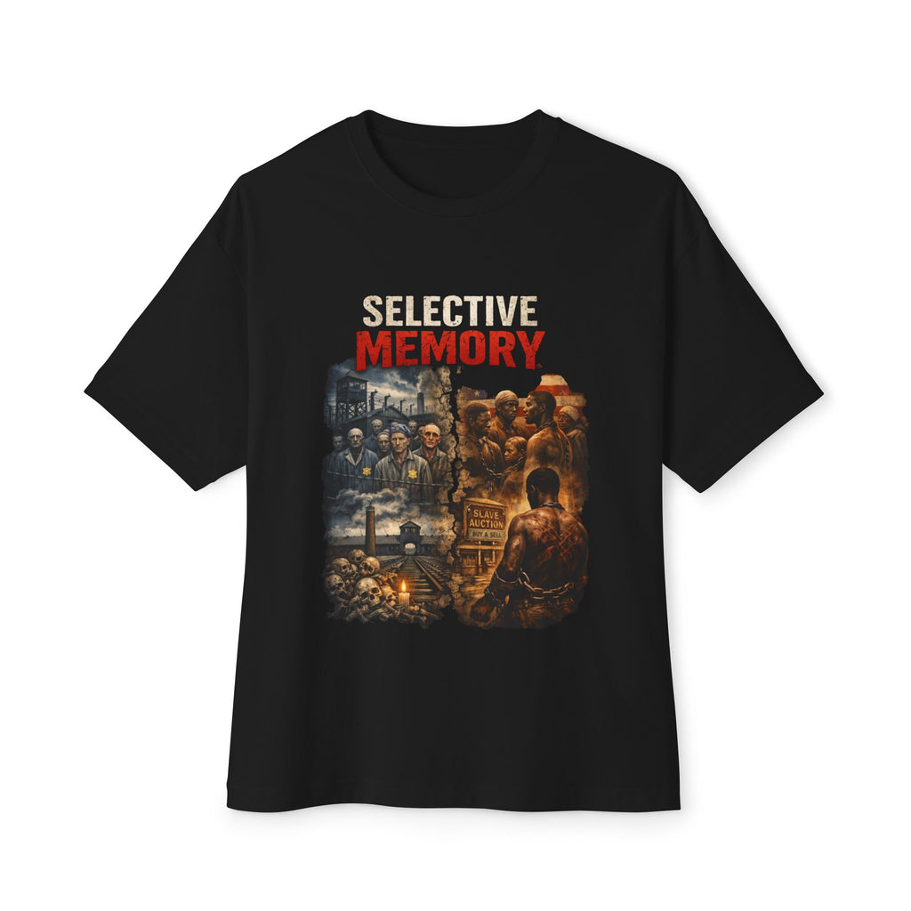 YEBO® SELECTIVE MEMORY™ | History Doesn't Choose Its Victims – Oversized Heavyweight-Inspired Graphic Tee