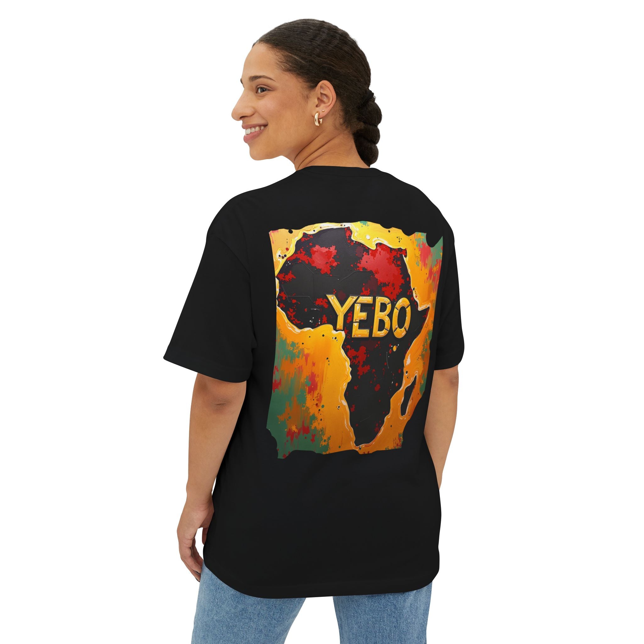 YEBO® Africa Map Graphic Tee — Vibrant Pan-African Art T-Shirt