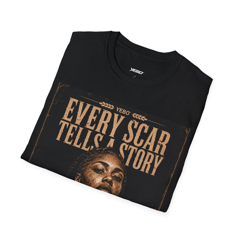 YEBO® Every Scar Tells a Story Women’s Oversized Graphic Tee
