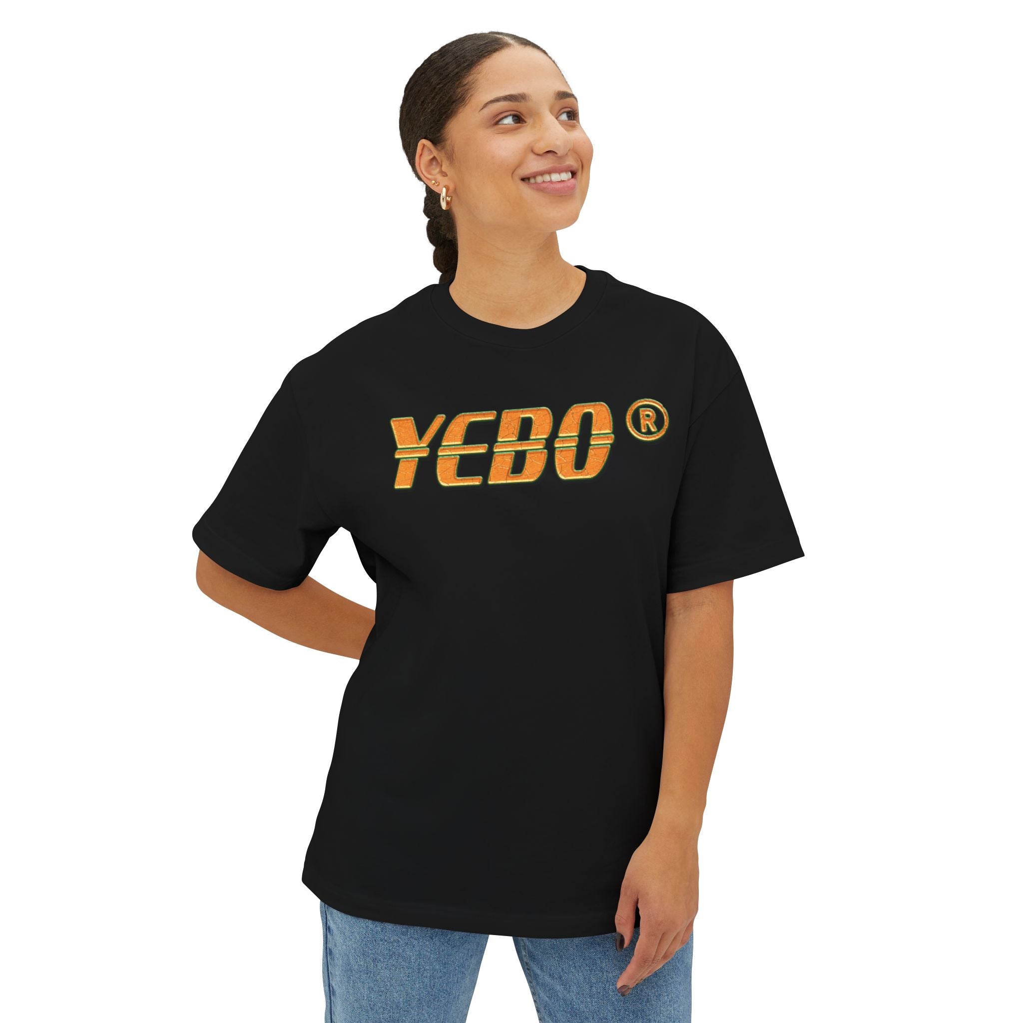 YEBO Africa Map Graphic Tee — Oversized Boxy White T-Shirt