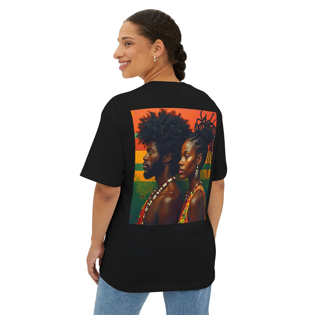 Afro Pride YEBO Boxy Tee — Colorful Afrocentric Back Graphic