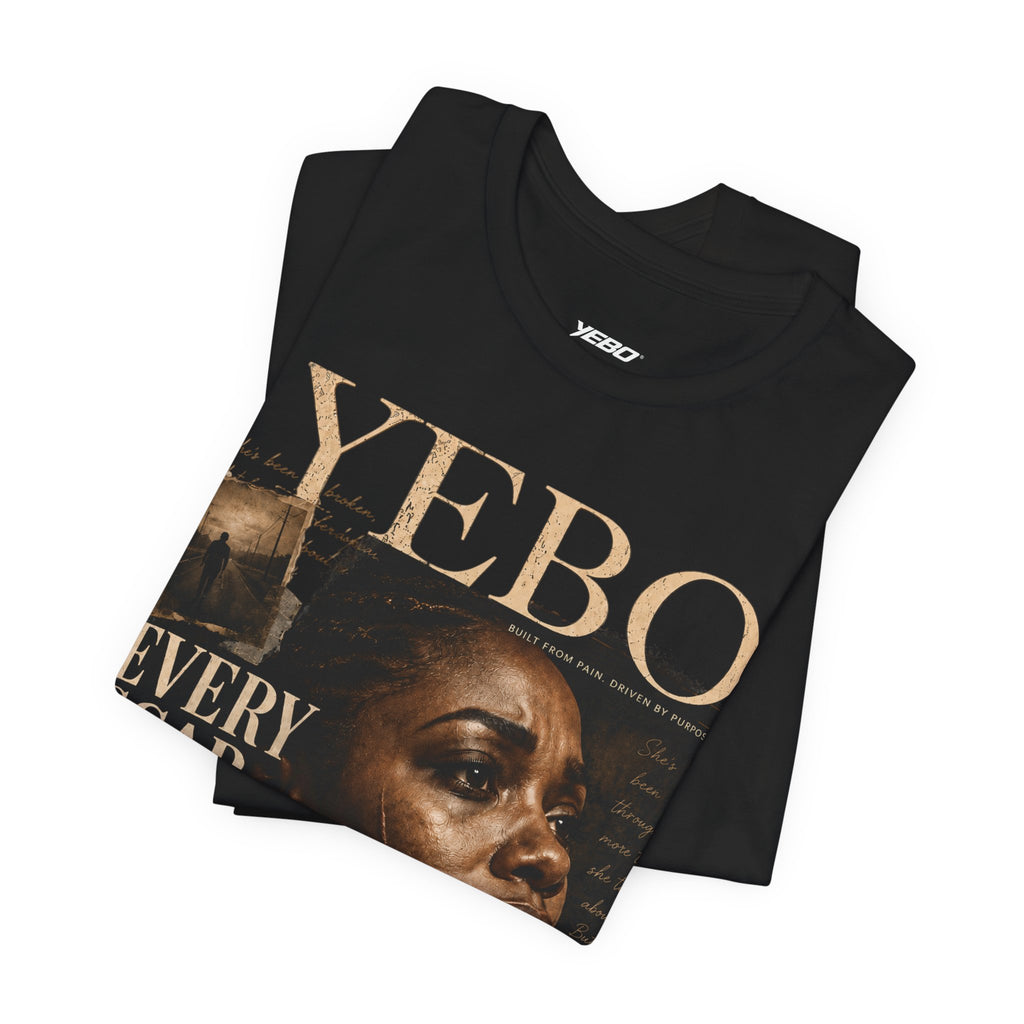 YEBO® Every Scar Tells a Story Portrait Graphic Tee