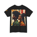 Graphic Tee — 'YEBO' Logo Front & Afrocentric Portrait Back