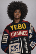 YEBO® “WHY NOT” Collector’s Patchwork Statement Jacket – Limited Run of 50