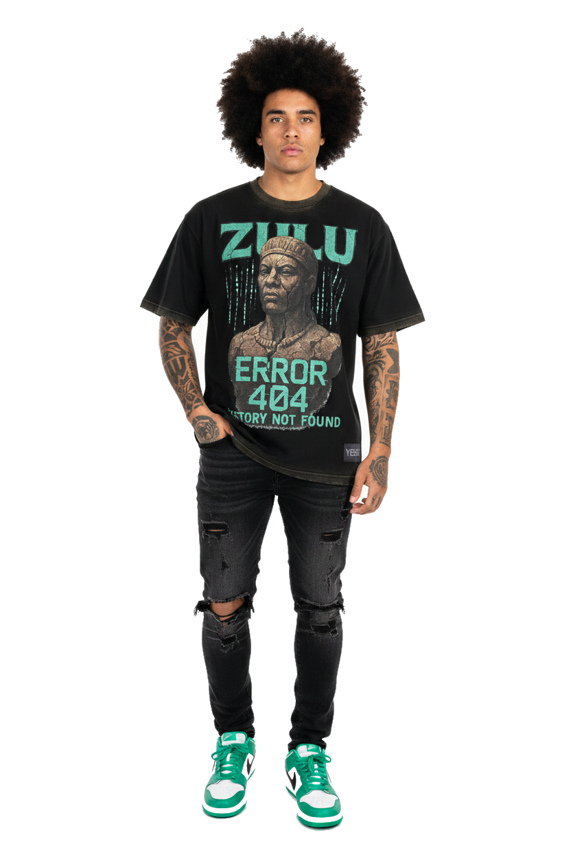 ZULU ERROR 404 Streetwear Tee | Limited Edition Oversized Graphic T-Shirt | YEBO®